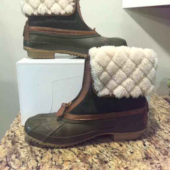 Tory Burch “Abbott” shearling snow/rain duck boots - Picture 16 of 16
